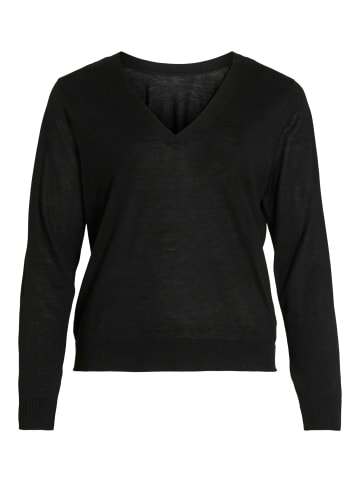 Vila V-Ausschnitt-Pullover in Black