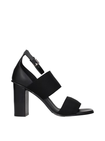 Max Mara Schwarz Stoff Plateau Sandalen