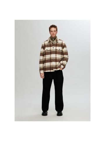 Selected Langarmhemd in elephant skin