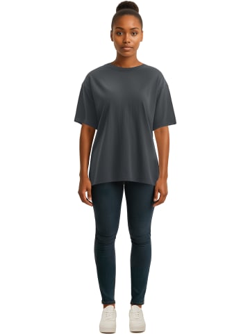 Reichstadt Reichstadt Regular Fit T-Shirt Damen Shoulder Drop 25RSW071 Dark Grey 3XL