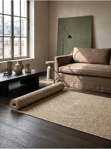 KADIMA DESIGN Teppichläufer Uni flachgewebt pflegeleicht Wohnzimmer Flur Esszimmer in Natur