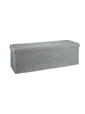 relaxdays Faltbare Sitzbank in Grau - (B)114 x (H)38 x (T)38 cm