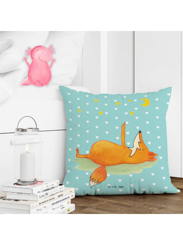 Mr. & Mrs. Panda wurfkissen Fuchs Sterne ohne Spruch in Türkis Pastell