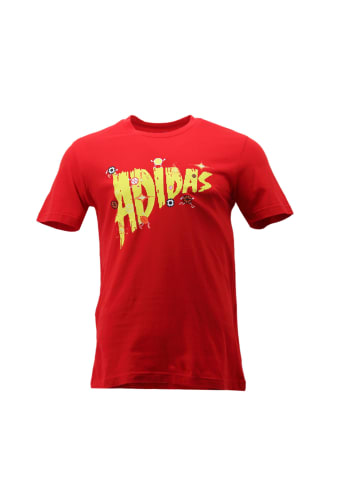 adidas Shirt 8-Bit Graphic Pixel Retro Lineage Tee in Rot