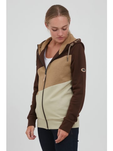 Oxmo Kapuzensweatjacke in braun