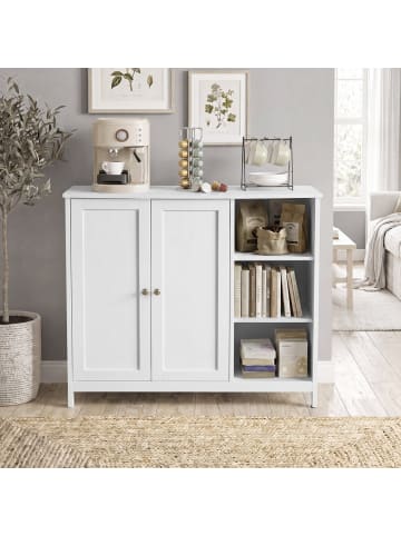 VASAGLE Waschbeckenunterschrank Siren in Weiß - (B)30 x (H)80 x (T)90 cm