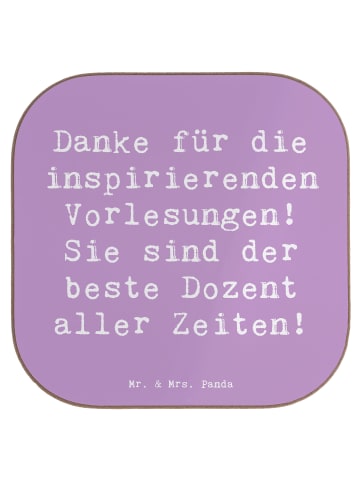 Mr. & Mrs. Panda Untersetzer für Gläser Spruch Bester Dozent mit... in Lavendeltraum