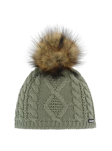 Eisbär Nelia Lux Mütze mit Bommel in Oliv
