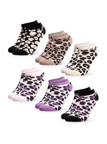 Occulto 6er Pack Leoparden Muster Sneaker Socken Kira in LeoMix2