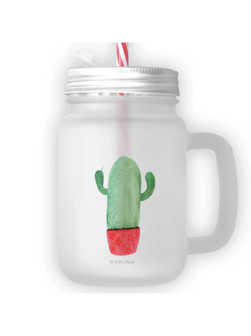 Mr. & Mrs. Panda Limonadenglas Kaktus Wut ohne Spruch in Transparent