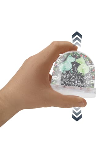 Mr. & Mrs. Panda Schneekugel Weihnachten Frosch Liebe mit Spruch in Kreidetafel