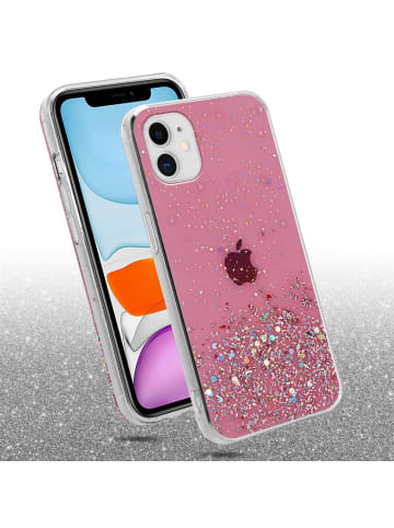 cadorabo Hülle für Apple iPhone 11 PRO MAX Glitter in Rosa mit Glitter