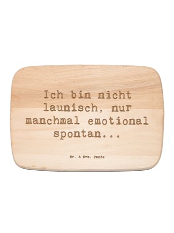 Mr. & Mrs. Panda Frühstücksbrett Spruch Emotionen ausdrücken mit... in Transparent