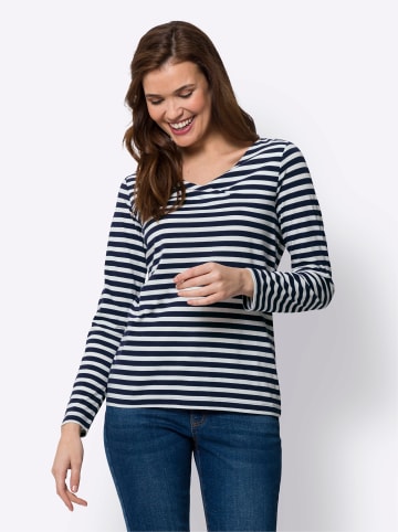 Heine Shirt in marine-ecru-gestreift