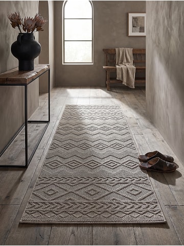 KADIMA DESIGN Läufer Geometrisch pflegeleicht Wohnzimmer Schlafzimmer Flur Esszimmer in Beige
