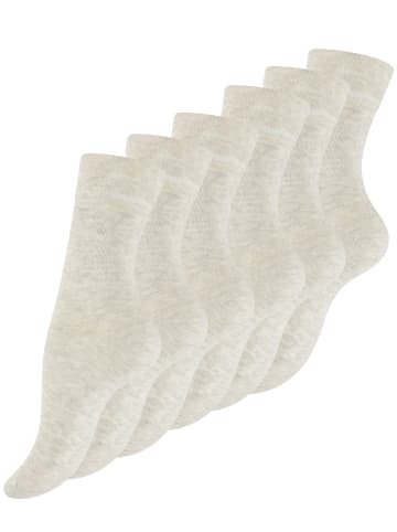 Cotton Prime® Gesundheitssocken 6 Paar, ohne Gummibund in beige