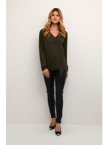 Kaffe Langarm-Bluse Amber Regular fit in Forest Night