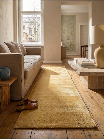KADIMA DESIGN Läufer Uni rutschhemmend weich wohnlich Wohnzimmer Schlafzimmer in Gold