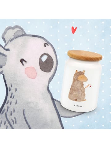 Mr. & Mrs. Panda Dose Alpaka Fahne ohne Spruch in Weiß