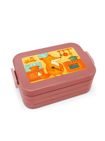 Mr. & Mrs. Panda Bento Box Fuchs Koch Design ohne Spruch in Rot Pastell