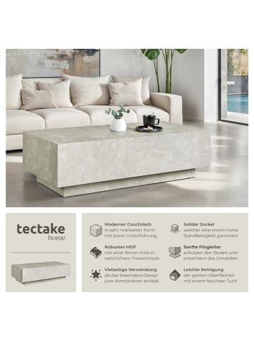 tectake Beistelltisch Inkl. Bodenschoner, Belastbarkeit 45 kg, 120 x 60 x 35cm