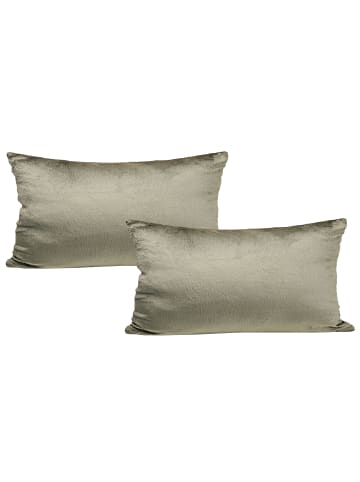 JACK 2er Set Teddy Flausch Kissen 40x40cm in Taupe