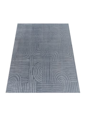 KADIMA DESIGN Teppich Kurzflor waschbar Unifarben Struktur Wohnzimmer in Anthrazit