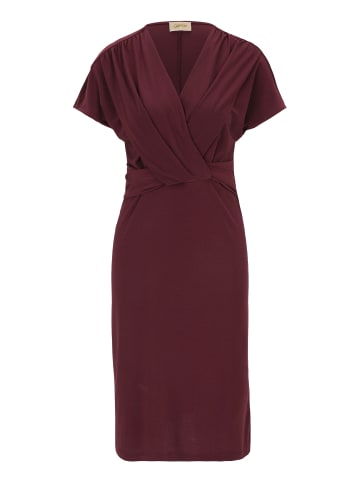 CARTOON Jerseykleid mit Raffung in Dark Aubergine