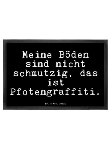 Mr. & Mrs. Panda Fußabstreifer Meine Böden sind nicht... mit Spruch in Schwarz