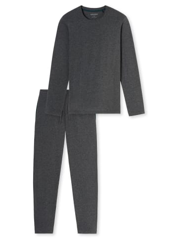 Schiesser Schlafanzug Modern Nightwear in Dunkelgrau