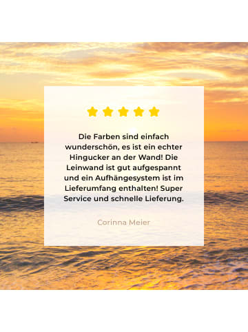 MuchoWow Leinwand bilder Sonnenuntergang Meer (BxH)