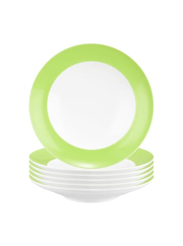 Seltmann Weiden 6er Set Suppenteller Liberty Pure Colors in ø 23,5 cm in Lime Green