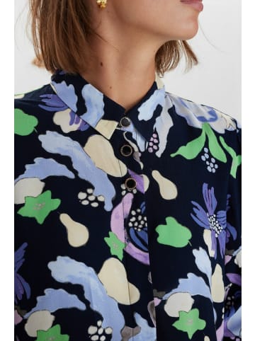 NÜMPH Rundkragen Longshirt für Damen in dunkel-blau