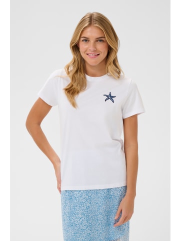 SAINT TROPEZ T-shirt RaeaSZ Gerade Passform in Bright White