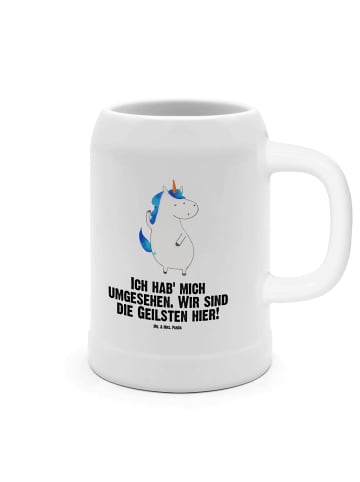 Mr. & Mrs. Panda Seidel Einhorn Mann mit Spruch in Weiß