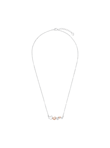 Amor Kette mit Anhänger Silber 925, rhodiniert+rosévergoldet in Bicolor