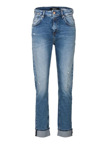 Replay Boyfriend-Jeans 10.5 Oz Dark Indigo Super Stretch Denim in blau