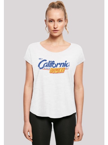 F4NT4STIC Long Cut T-Shirt Retro Gaming California GAMES LOGO in weiß