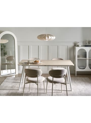 Beliani Esszimmertisch RODALLO in Beige/Weiß - (W) 90 x (H) 75 x (L) 160 cm