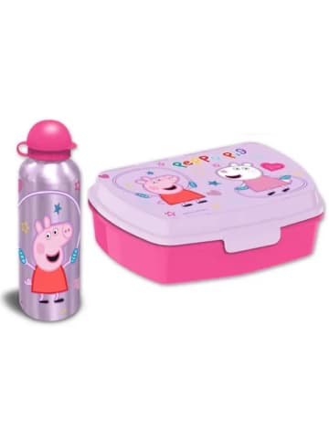 Kids Licensing Peppa Wutz Lunchset Brotdose mit Aluminium Trinkflasche 3 Jahre