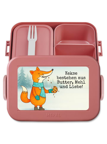 Mr. & Mrs. Panda MEPAL Bentobox Fuchs Keks Design mit Spruch in Rot Pastell