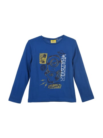 Minions Kinder Longsleeve Langarm-Shirt in Blau
