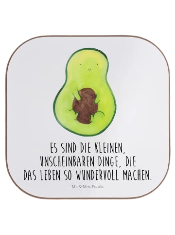 Mr. & Mrs. Panda Untersetzer Avocado Kern mit Spruch in Weiß