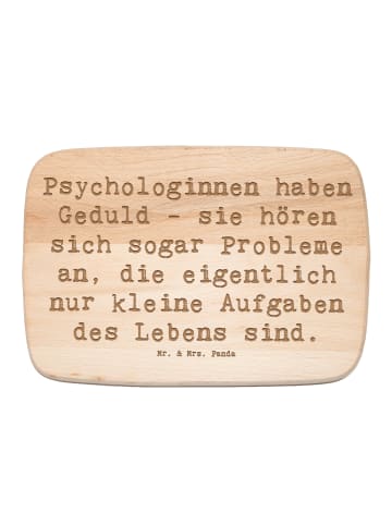 Mr. & Mrs. Panda Schneidebrett Spruch Geduldige Psychologin mit ... in Transparent