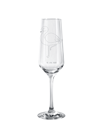 Mr. & Mrs. Panda Sektglas Flamingo Classic ohne Spruch in Transparent