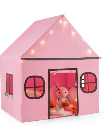 COSTWAY Spielhaus Kinder Indoor in Rosa