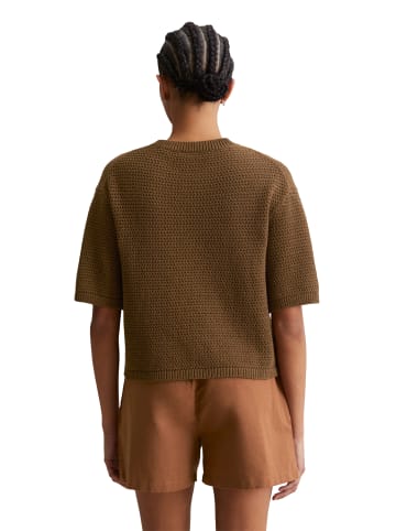 Marc O'Polo DENIM Kurzarm-Pullover regular in Melted Chocolate