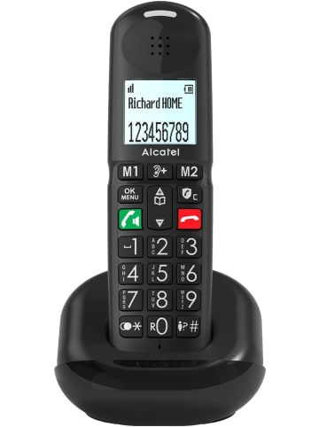Alcatel XL685 Schnurloses Festnetztelefon DECT für Senioren XL Format Schwarz