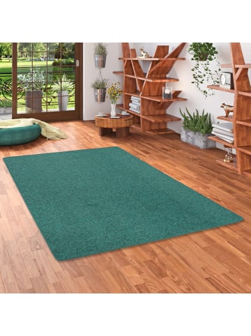 Snapstyle Velours-Teppich Strong in petrol