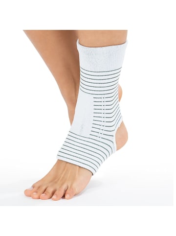 VITALmaxx Bandage Knöchel weiß mit Kupferfasern  Weiß